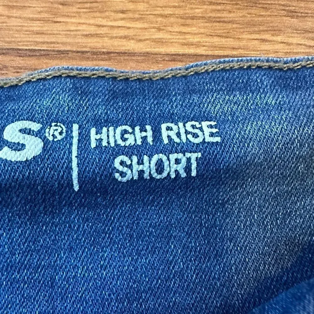 Gogo Jeans High Waisted Denim Blue Jean Shorts | Junior Size 13